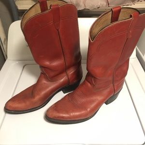 Avonite Hypalon Men's Cowboy Boots Red Leather